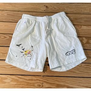 NEW TDC Graphic Sweat Shorts Size Small Men’s White